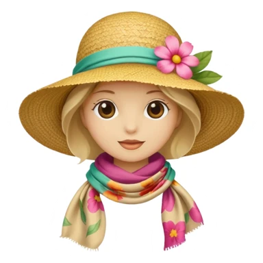 Sunhat + scarf sticker