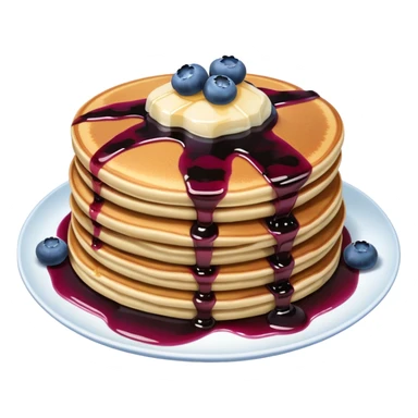 Blueberry pancakes  Burgundy sticker