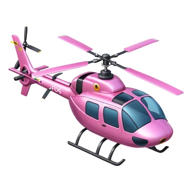 Pink helicopter sticker