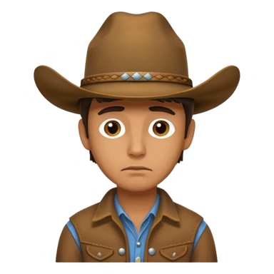 Sad cowboy sticker