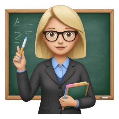teacher at chalkboard sticker