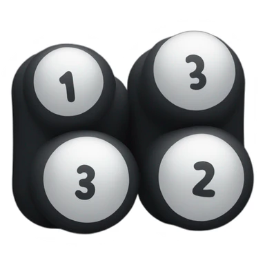 Black cylinder with two balls sticker