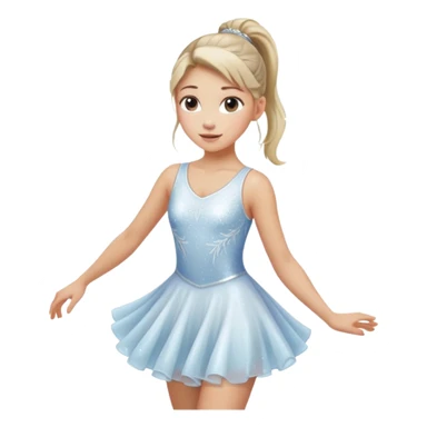 Ice skater girl sticker