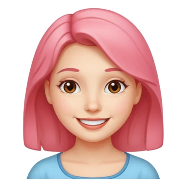 Smiling radiant girl sticker