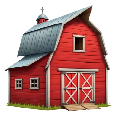 Small red barn  sticker