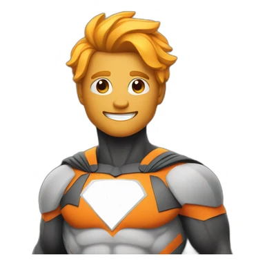 super heroe naranja sticker
