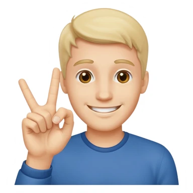 man with a raised hand making the 'okey' sign sticker