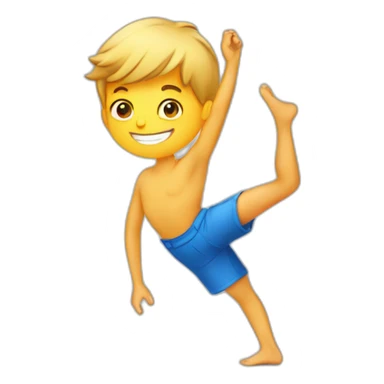 boy in handstand push up sticker