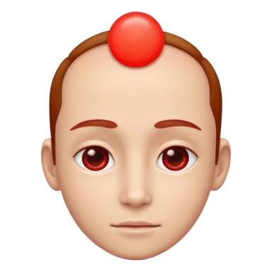 forhead with red dot  sticker