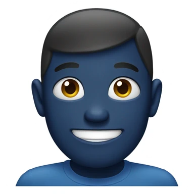 dark blue emoji smile sticker