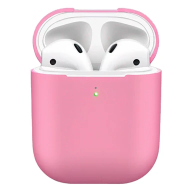 Pink AirPods with case sticker