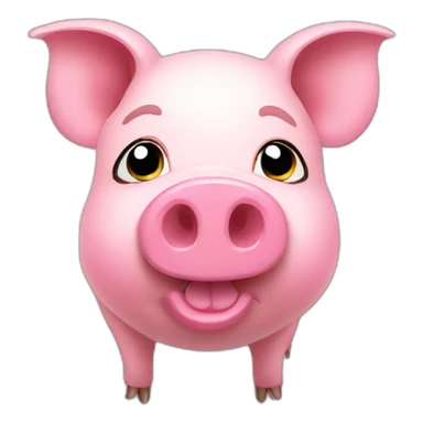 Gliter pig sticker