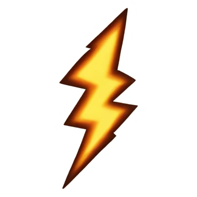 Lightning bolt paper scroll sticker