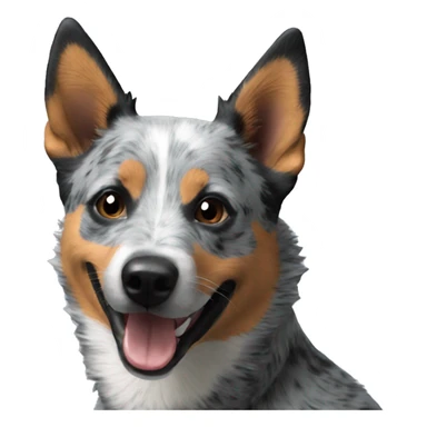 Blue heeler smile sticker
