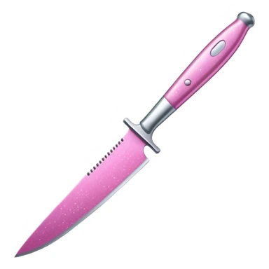 glitter pink knife sticker