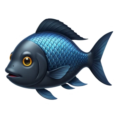 A black fish sticker