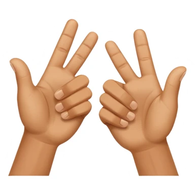 Put both hands together in a clapping gesture like saying goodbye.” sticker