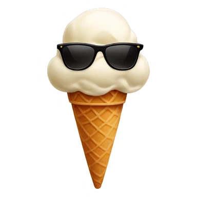Ice cream with sunglasses sticker