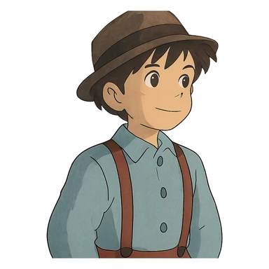 boy wearing a fedora sticker