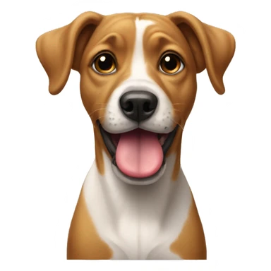 Dog four legs tongue out  sticker