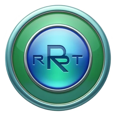 Blue and green Badge that says RBT sticker