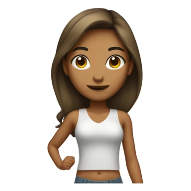 Girl with tan skin taking a selfie full body sticker
