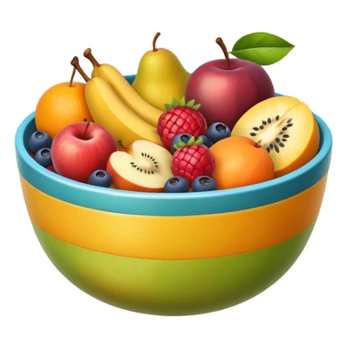 A bolw fully of all types os fruits, like a macedonia sticker