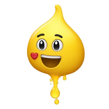 Happy yellow emoji vomiting hearts sticker
