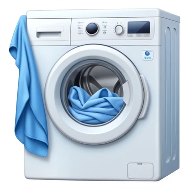 washing machine with clothes sticker