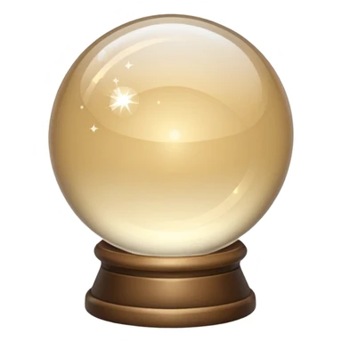 crystal ball sparkles beige sticker