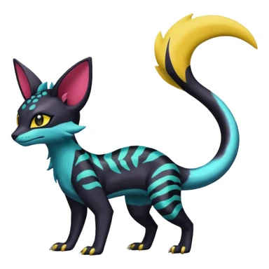 Shiny Salandit-Umbreon-Genet-Noivern-Noibat-Serval-Hybrid (Full body) sticker