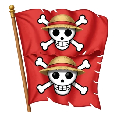 One piece Luffy flag sticker