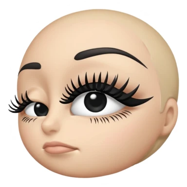 I want a version of the "single eye" generic unicode emoji but the eye is shut, eye lids down over the eye... not human face... like its just the eye ball, well you can see a bit of the eye lashes as well... I just want a version of this emoji where the eye is closed sticker