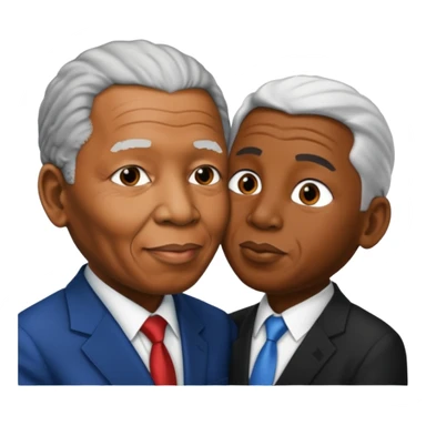 Nelson Mandela (RSA) kissing Benjamin Netanyahu (ISR) sticker