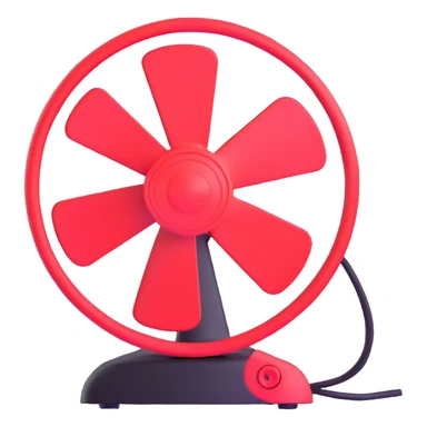 red electric fan sticker