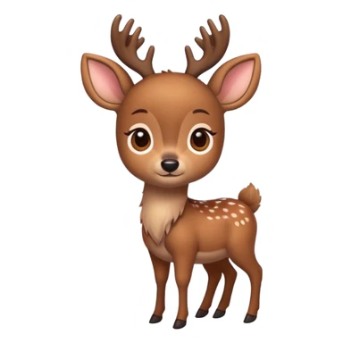 cute little deer full body sticker