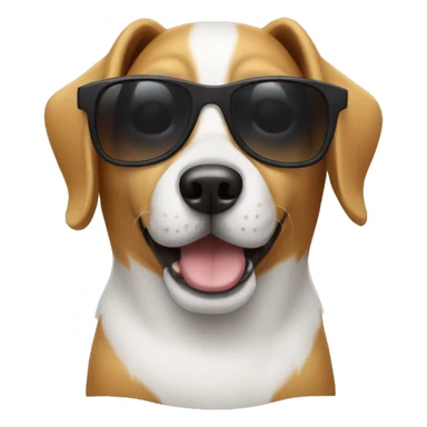 dog wearing shades sticker