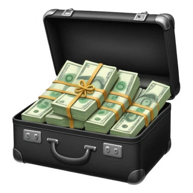 money from a black suitcaseemoji sticker
