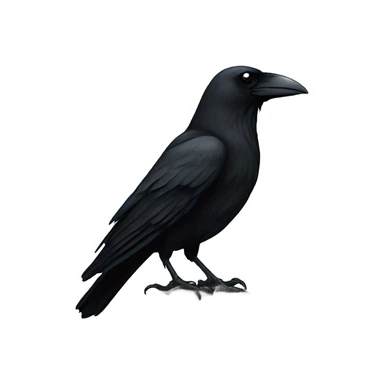 a crow sitting on a dark grave sticker