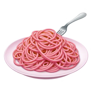 Pink spaghetti sticker