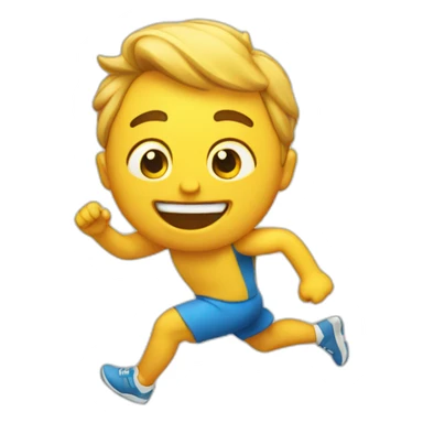 Running while laughing tears in eyes sticker