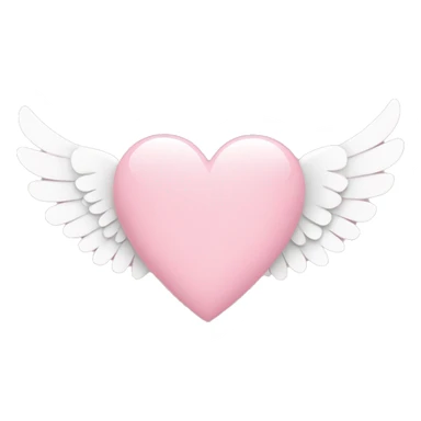 heart with wings in babypink colour sticker