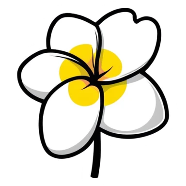 beautiful plumeria flower sticker
