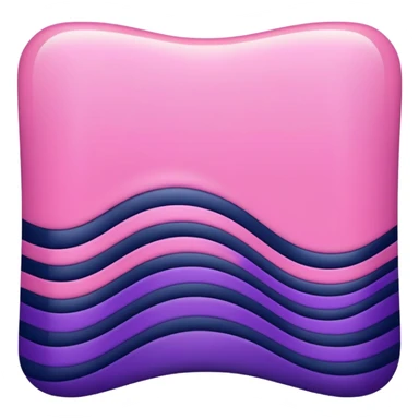 a wavy pink and navy rectangle with purple stripe in middle sticker