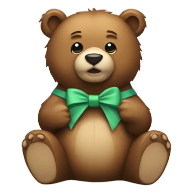 Bear with a bow sticker