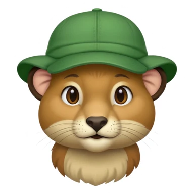 animal with green cap sticker