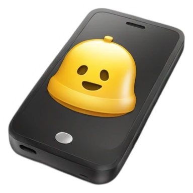 smartphone with a bell sticker