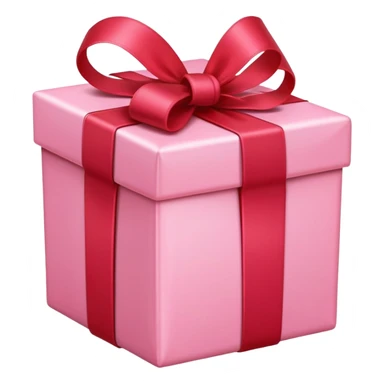 Un regalo color rosa, con el lazo color rojo para una chica coquette sticker