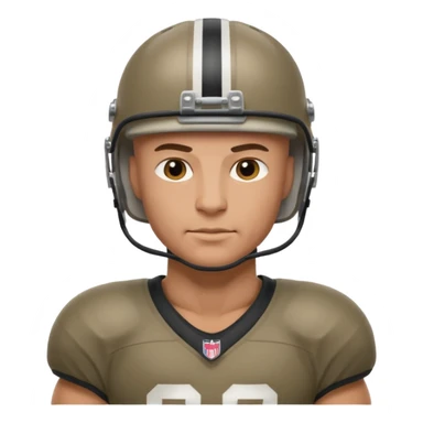 bald football player sticker