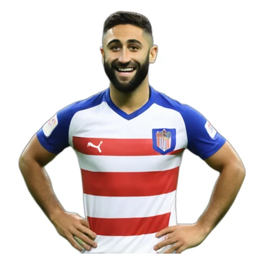 Nabil fekir montre son maillot au public sticker